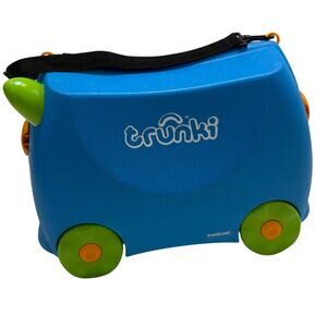 Trunki blue ride on child's carry on luggage suitcase 3023
